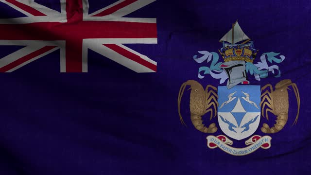 特里斯坦达库尼亚旗帜纹理波浪背景4K视频下载
