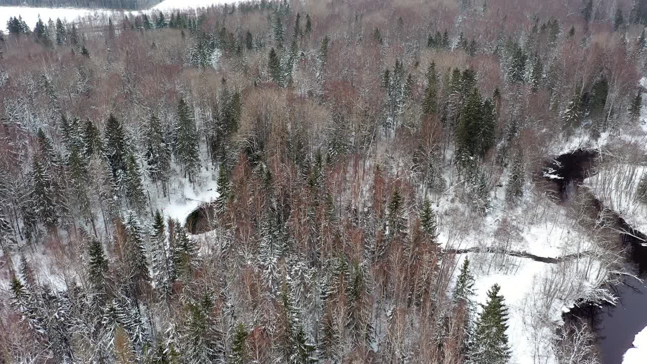 冬季空中景观视频素材