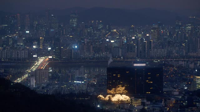 首尔城市景观-江南区视频下载