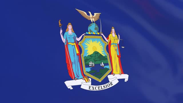 美国纽约州的国旗视频下载