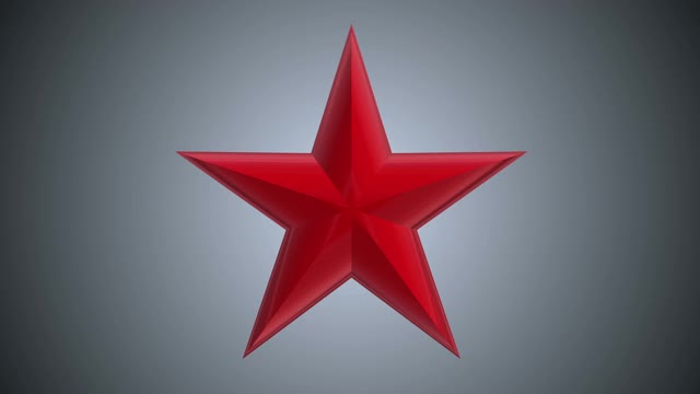 红色3d星旋转视频素材