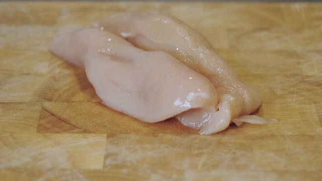 切鸡肉视频素材