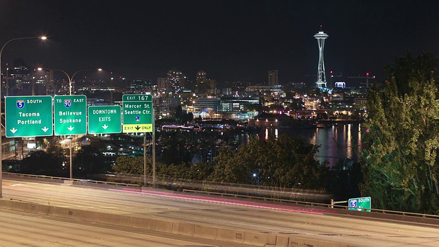 西雅图I-5交通延时夜视频下载