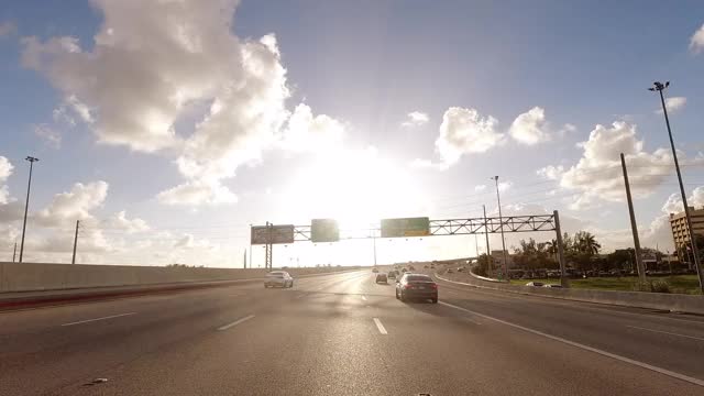 超延时交通迈阿密-佛罗里达视频素材