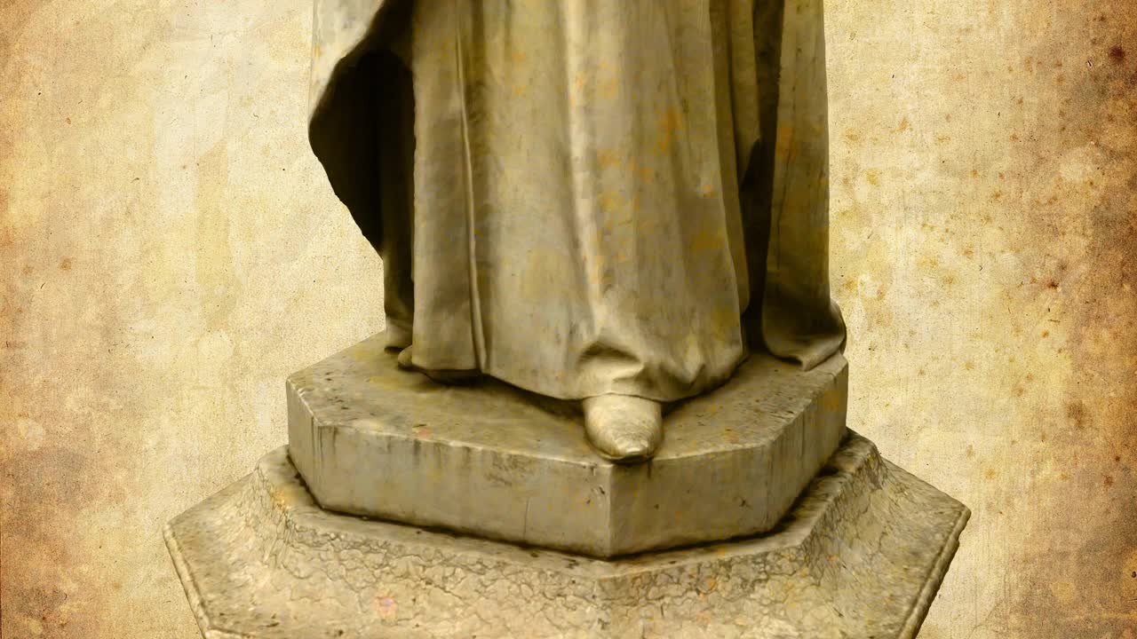 维罗纳的但丁雕像-旋转Sx视频下载