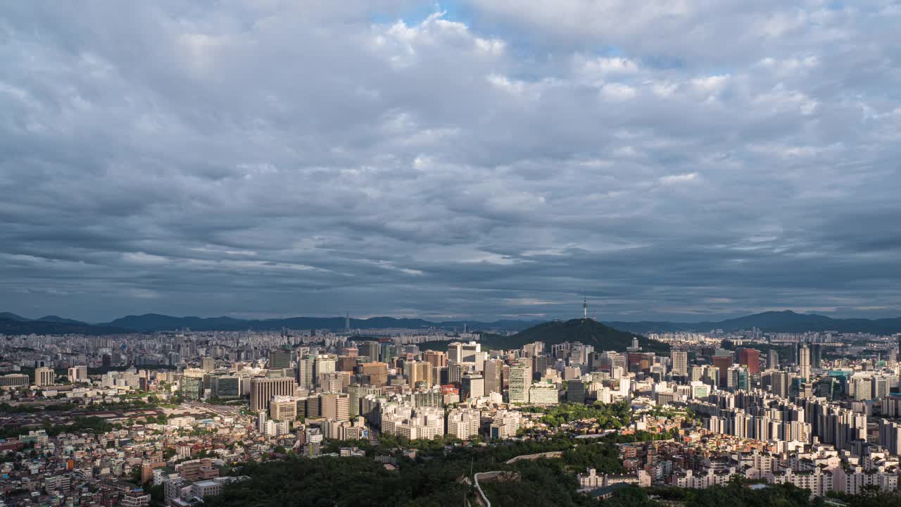 韩国首尔，钟宫和钟诺宫周围的市中心视频素材