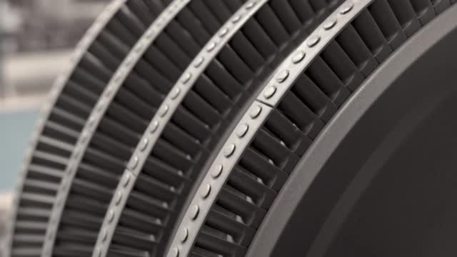 汽轮机转子内部钢机视频素材