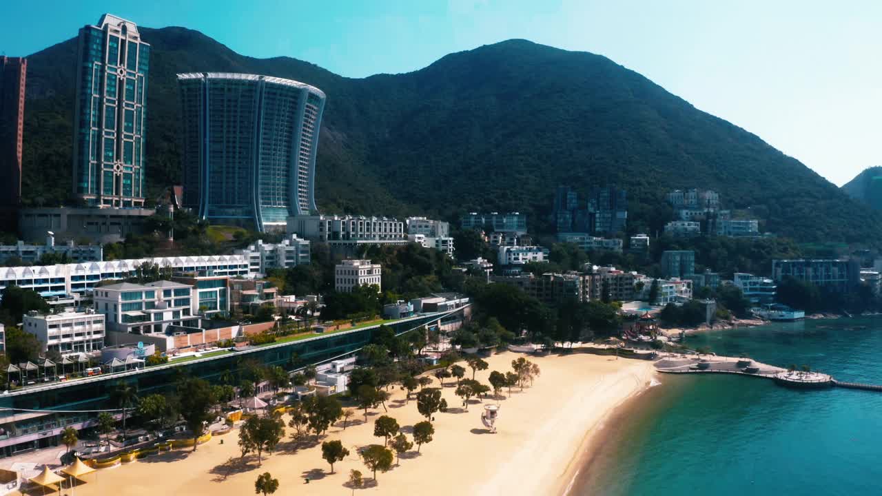 香港浅水湾无人机拍摄视频素材