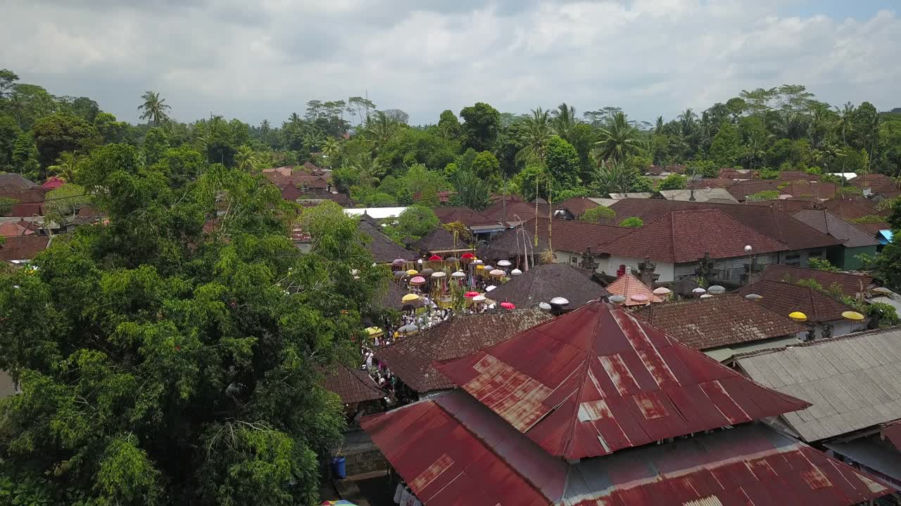乡村节日风景/巴厘岛，印度尼西亚视频下载