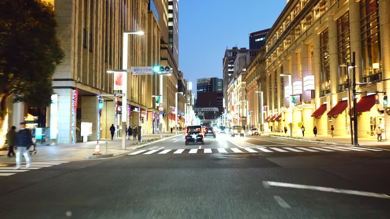 东京的驾驶视频。Ginza-Nihonbashi视频素材