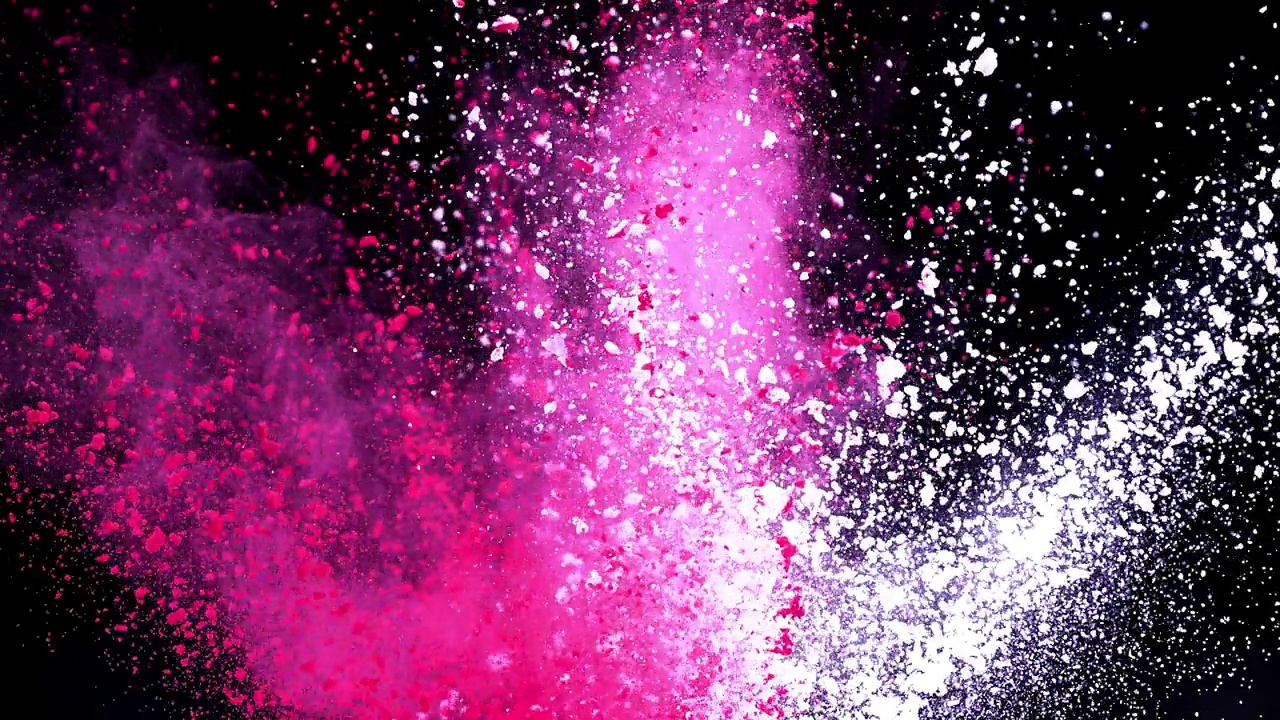 粉色粉末爆炸超慢动作视频素材