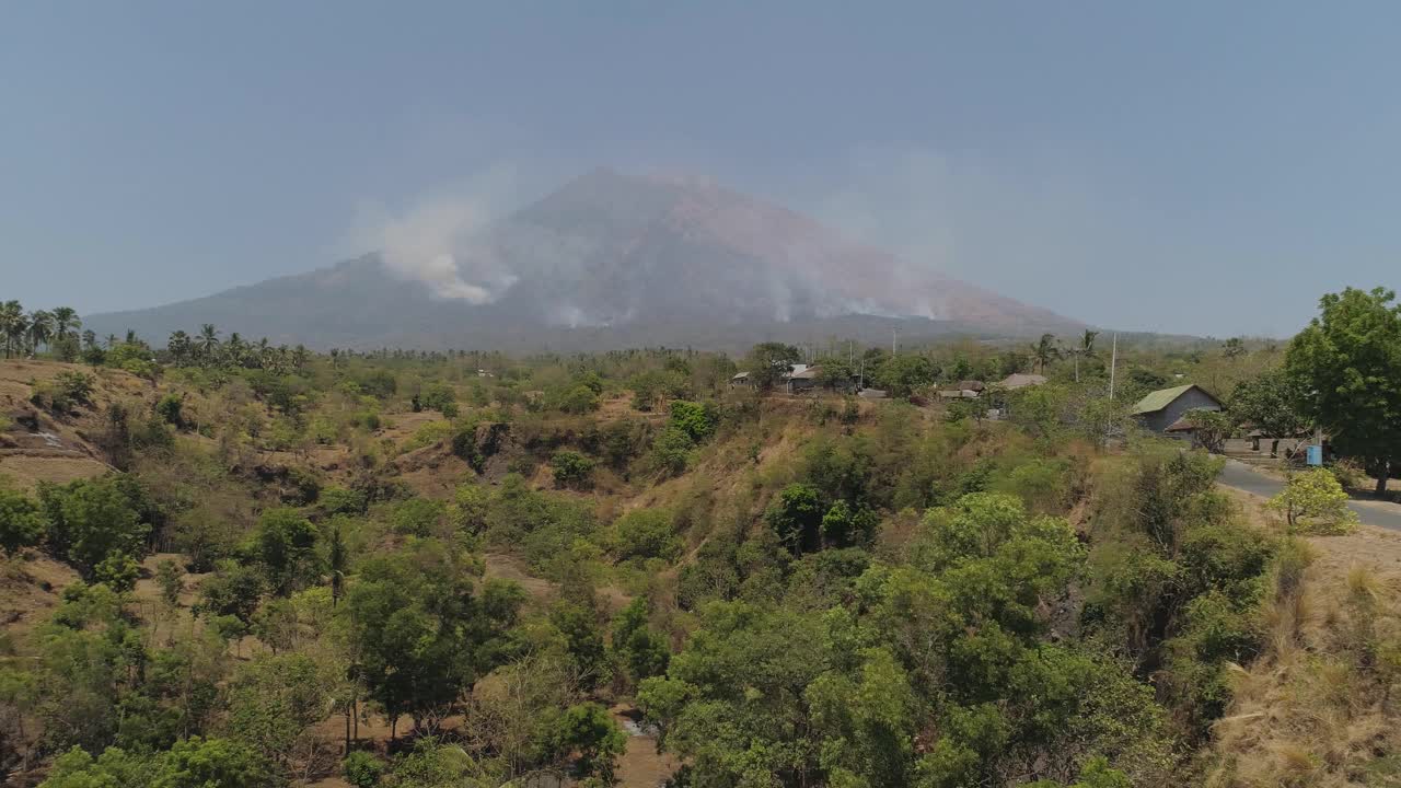 阿贡火山，巴厘岛，印度尼西亚视频素材