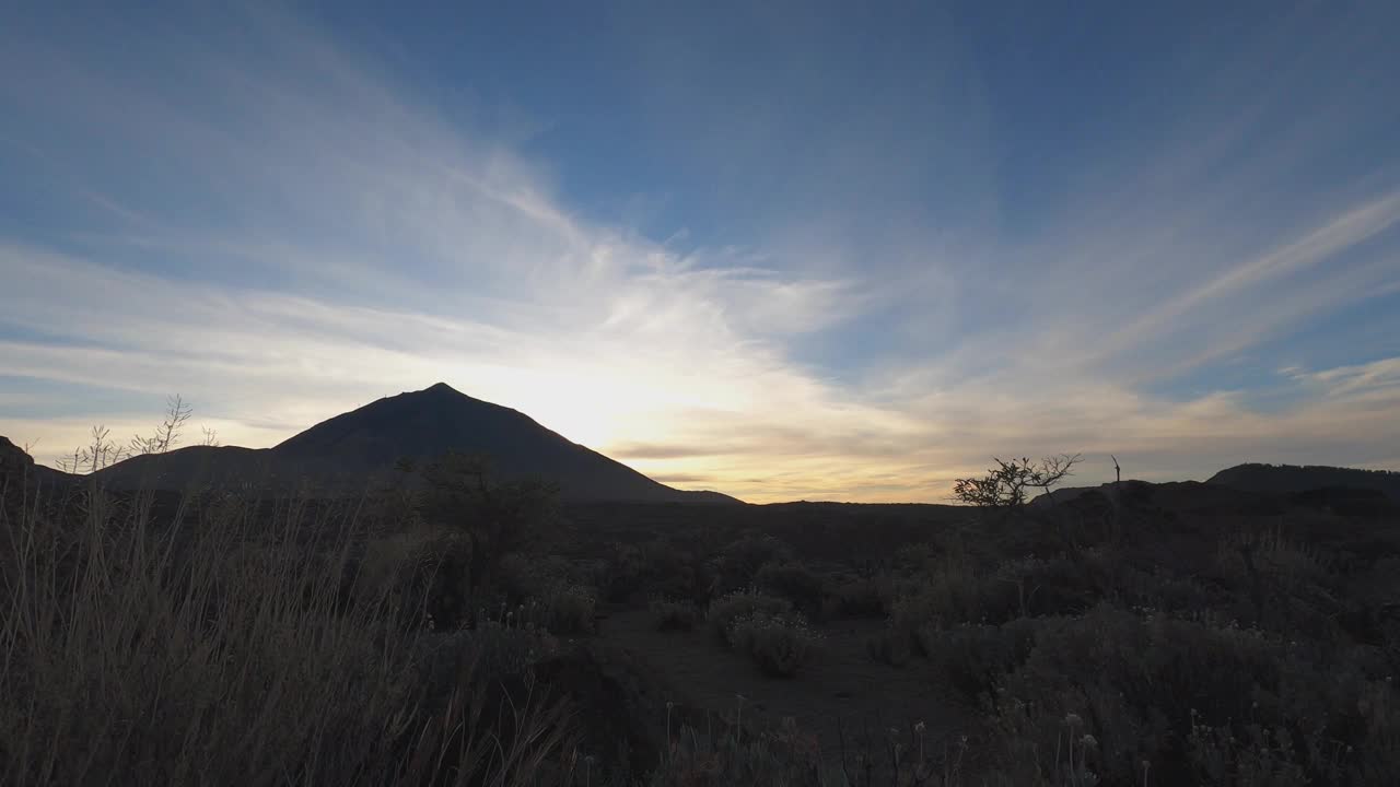 泰德国家公园，泰德火山日落，特内里费，西班牙视频下载