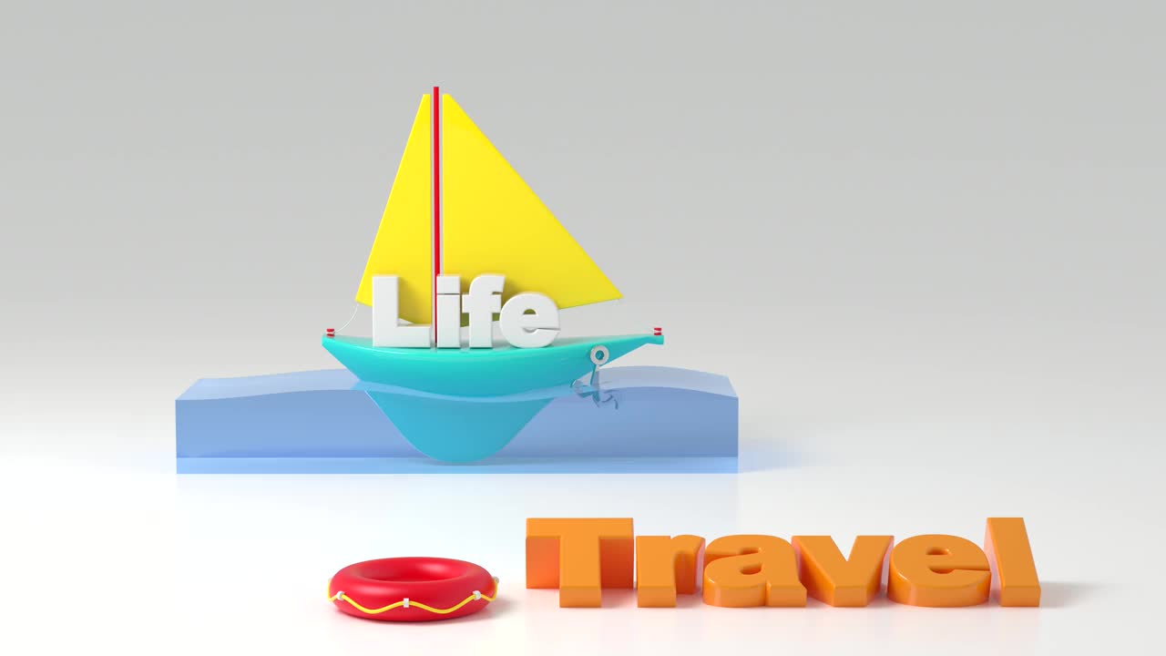 三维动画的生活和旅行。视频下载