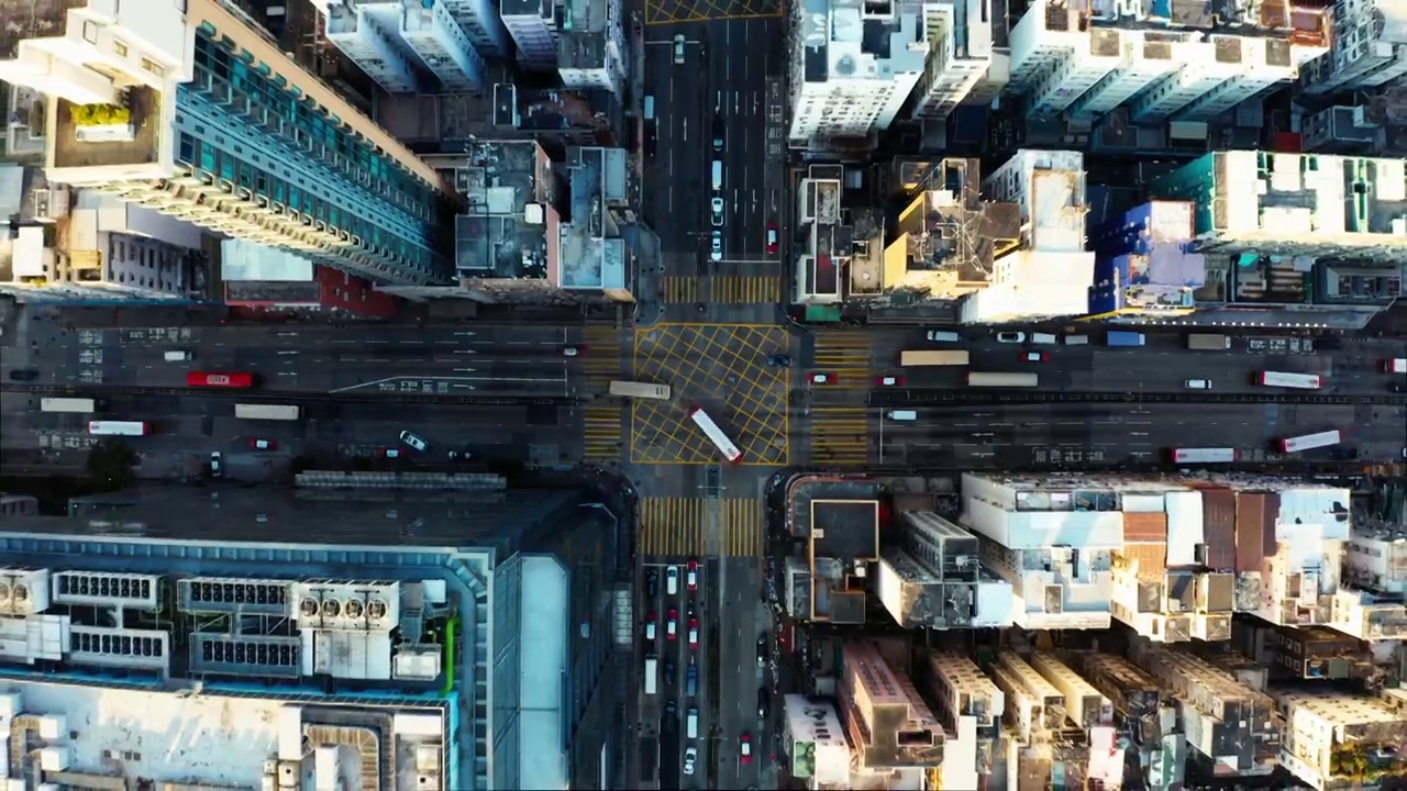 无人机拍摄香港深水埗地区视频下载