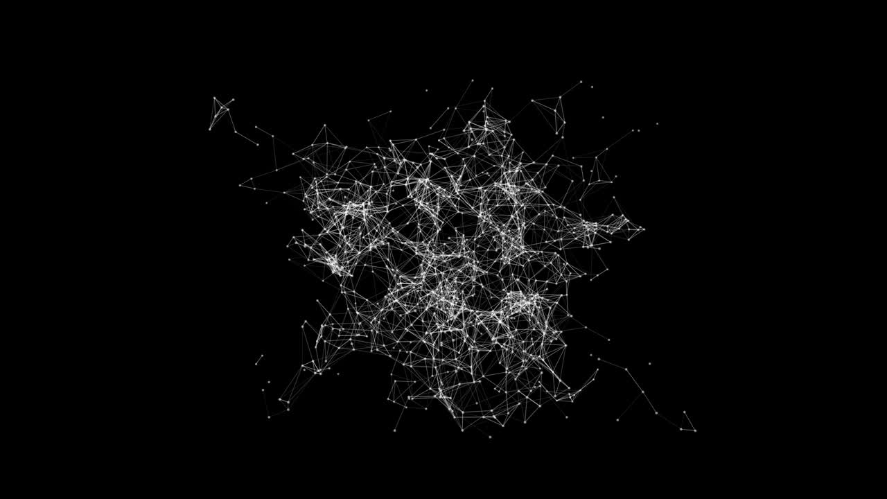 摘要网络连接移动背景。由线连接的点。数字数据和深层网络概念。视频下载