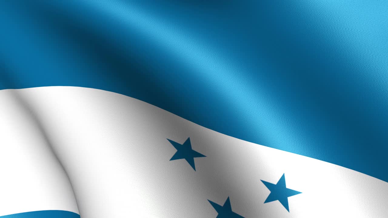 洪都拉斯国旗挥舞着视频素材