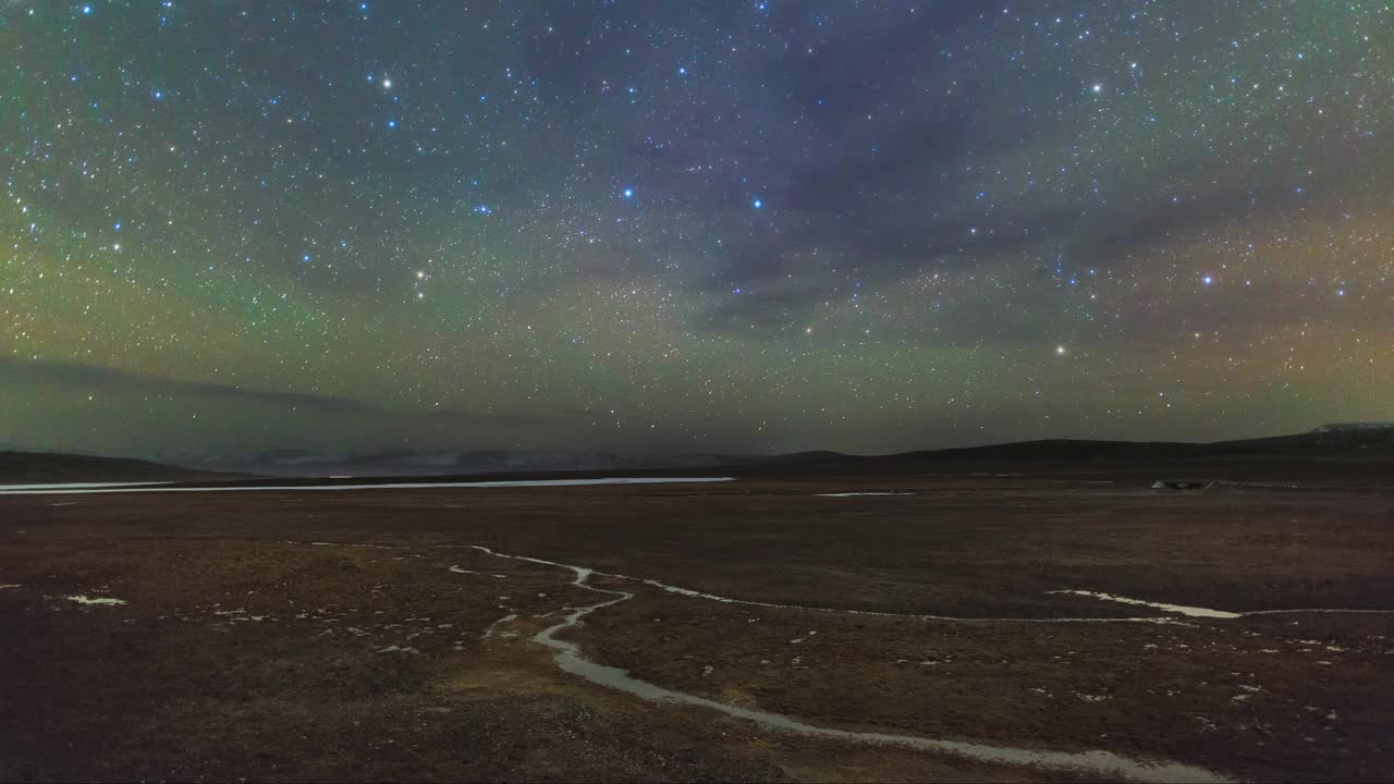 黄河湿地，星空缤纷视频素材