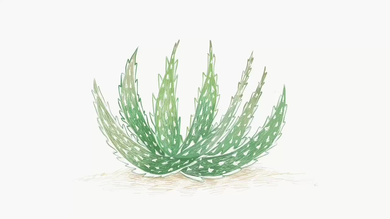 芦荟高产植物的录像速写视频下载