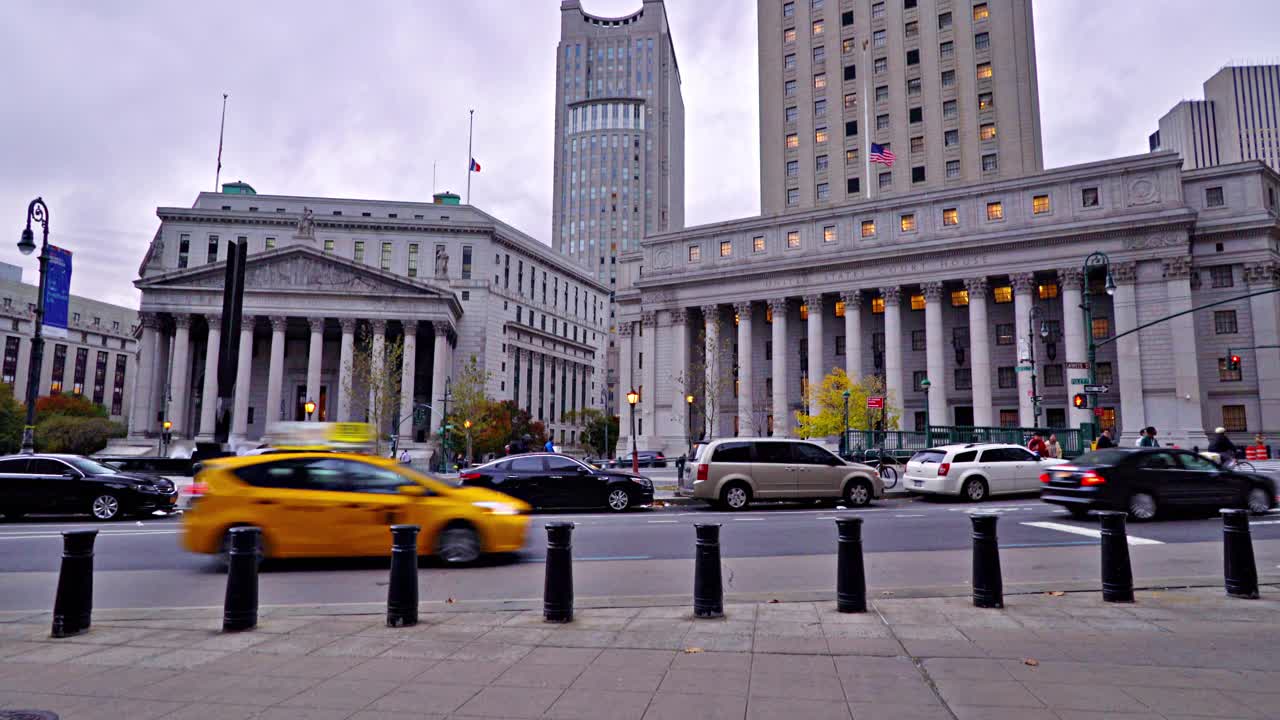 纽约最高法院。视频素材