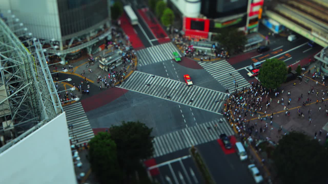 日本东京涩谷渡口视频素材