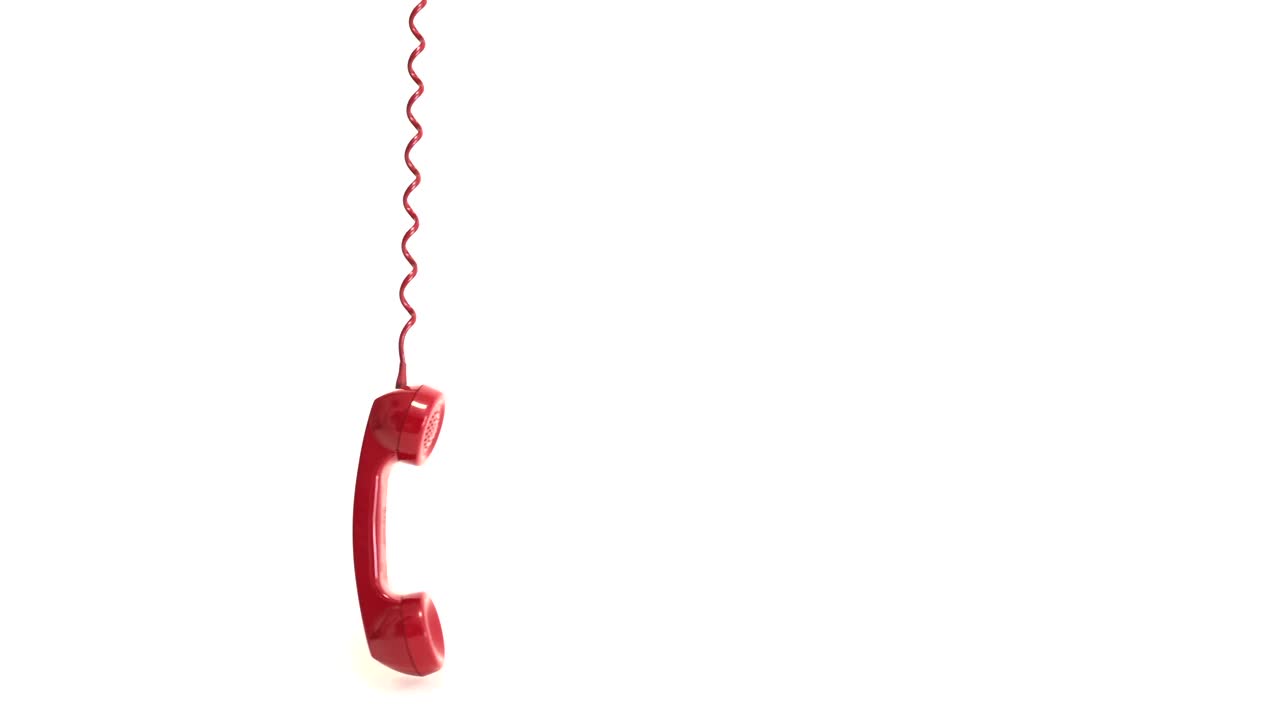 旧红色电话听筒视频素材