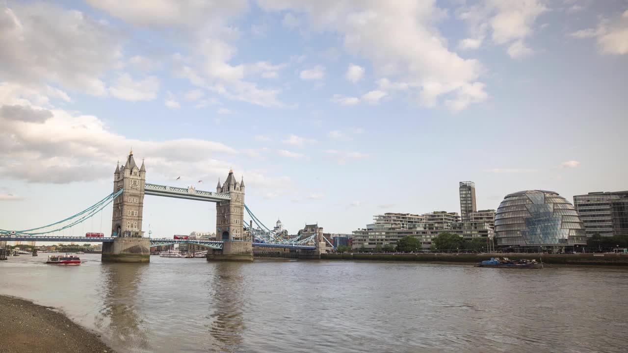 伦敦塔桥的时间流逝视频素材