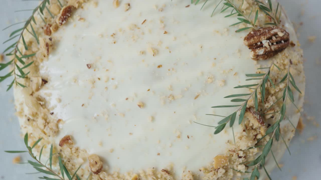 美味的自制的蛋糕视频素材