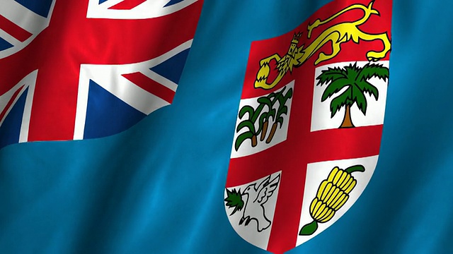 斐济，挥舞旗帜，绕圈视频下载