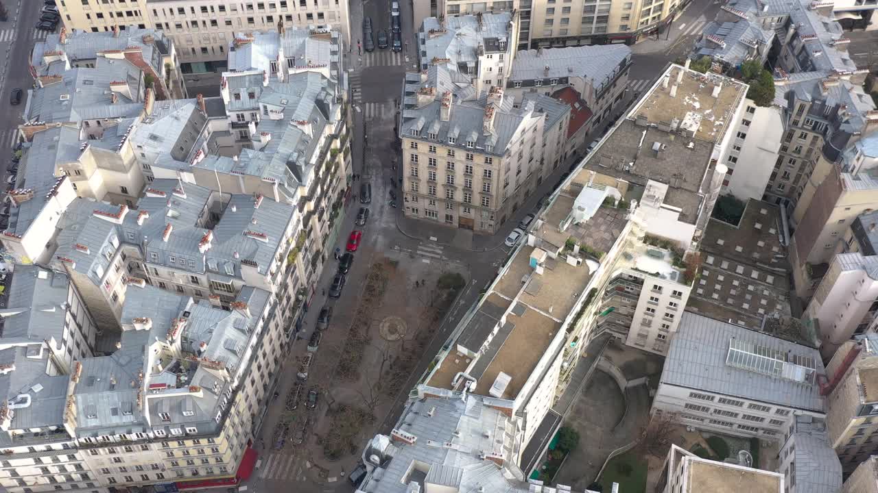 位于巴黎第五区的埃斯特拉帕德，无人机鸟瞰图视频素材
