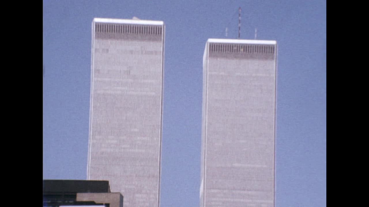 从世贸中心到纽约天际线;1975视频素材