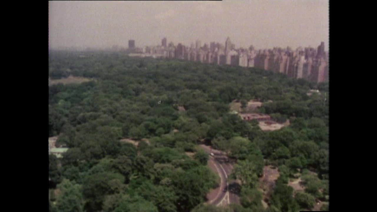 从南面俯瞰纽约的中央公园;1980视频素材