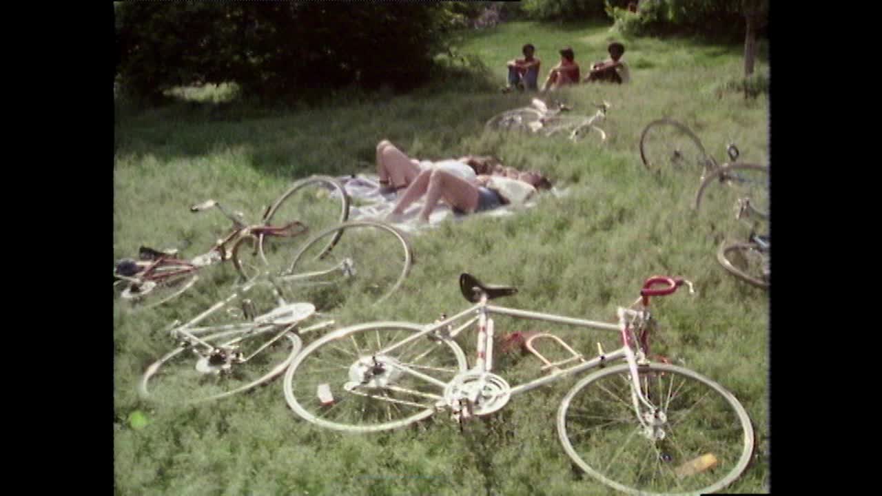 人们在纽约中央公园享受阳光;1980视频下载