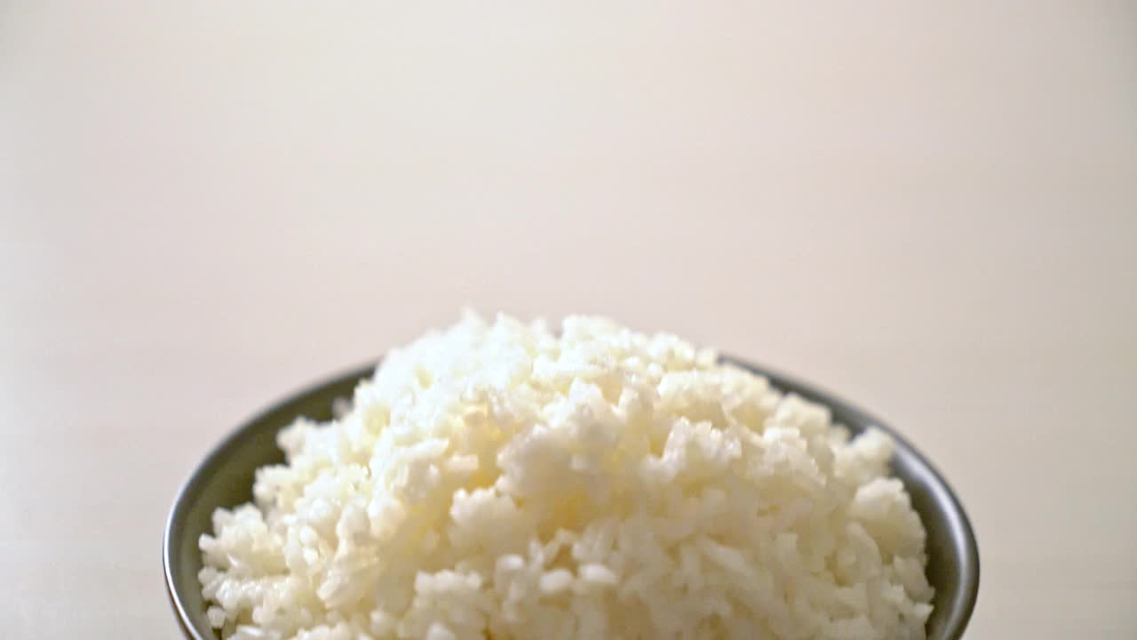 泰国茉莉花白米饭视频素材