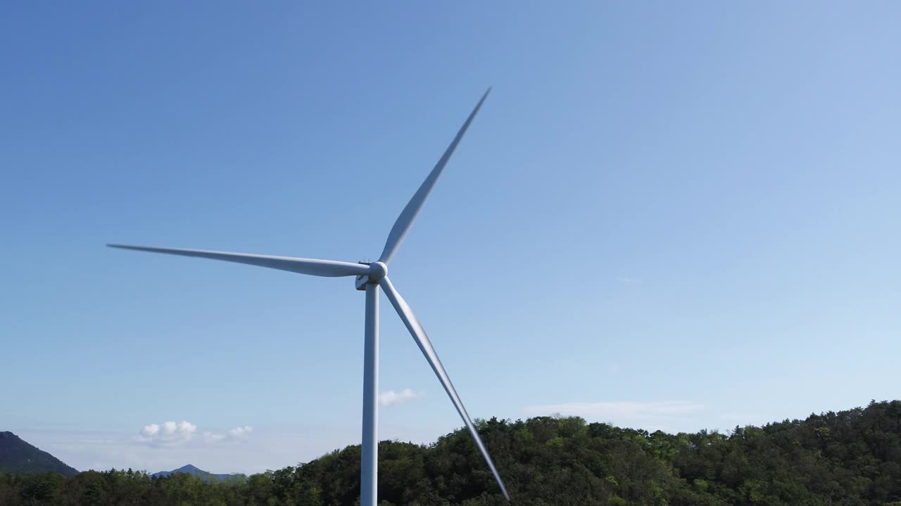 风力涡轮机/锡南枪，全罗南道，韩国视频素材