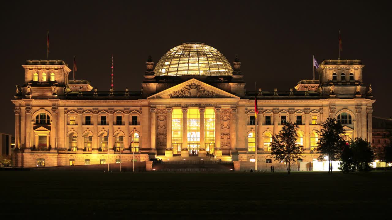 柏林国会大厦是德国首都柏林的著名地标视频下载