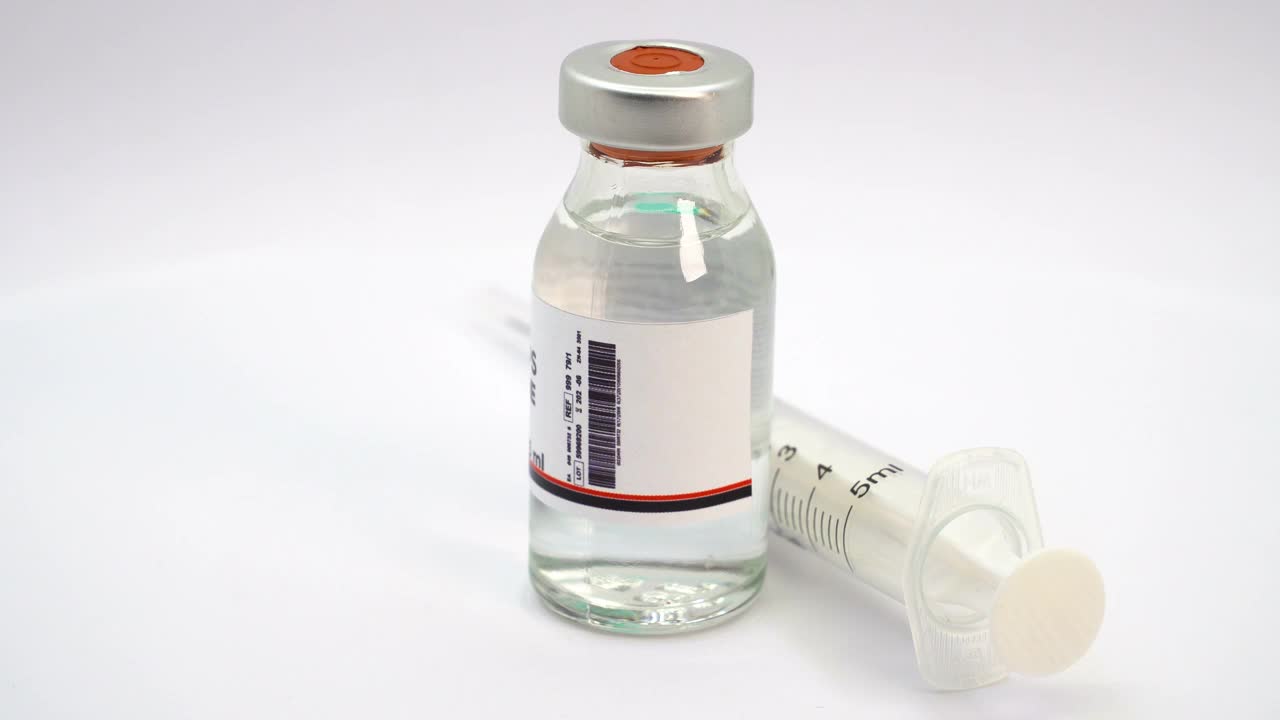 腮腺炎疫苗和注射器视频下载