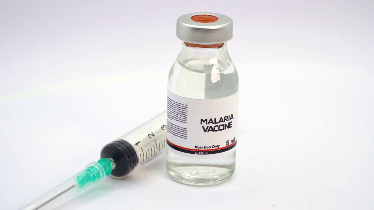 疟疾疫苗和注射器视频下载