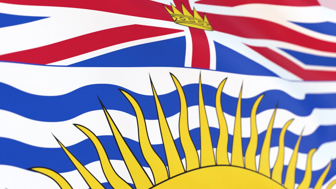 不列颠哥伦比亚省的旗帜视频下载