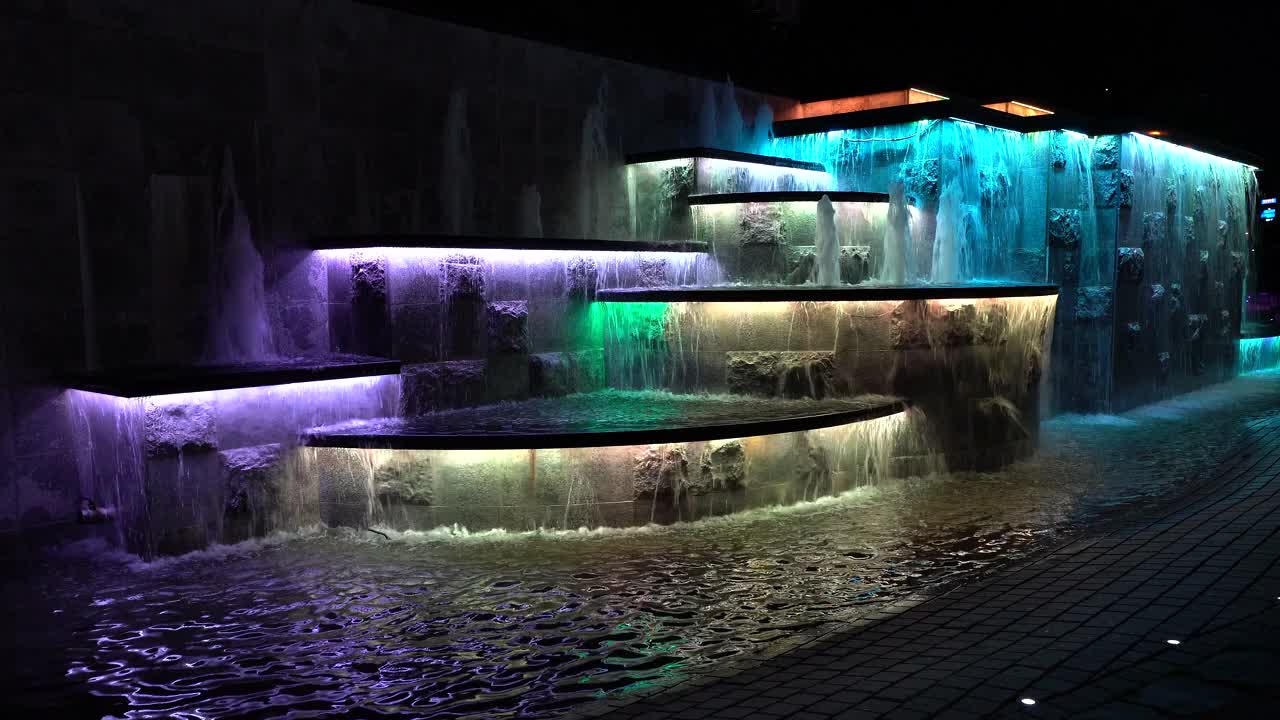 喷泉及瀑布/大田市玉城谷，韩国视频素材