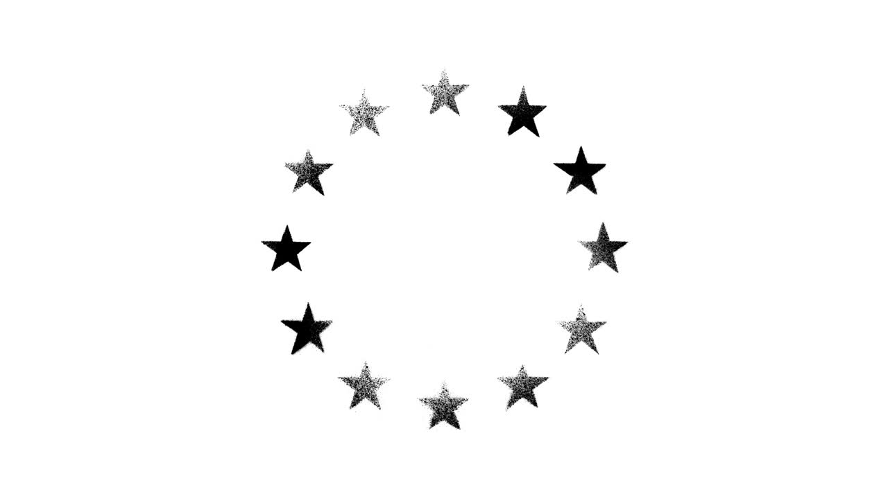 欧洲国旗上的星星视频素材