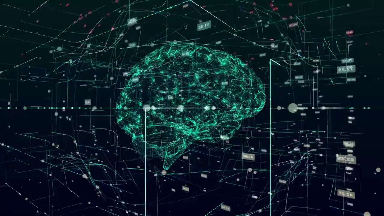 人工智能数字大脑竞价数据深度学习计算机机器渲染视频素材