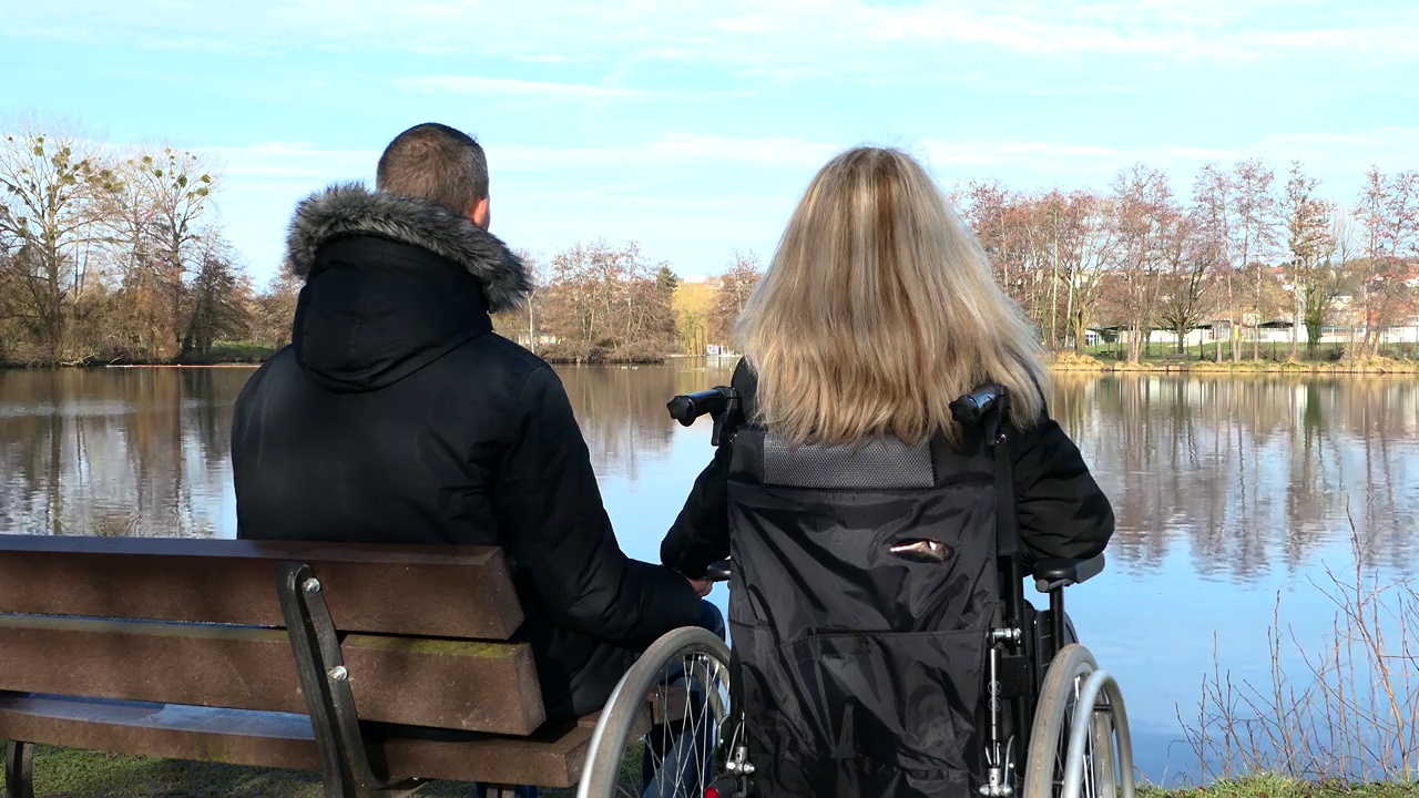 残疾人的概念。视频素材