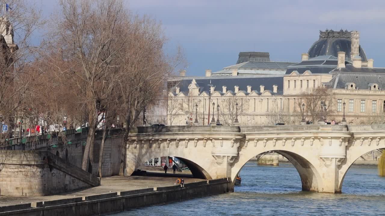 巴黎，晴朗的冬日视频素材