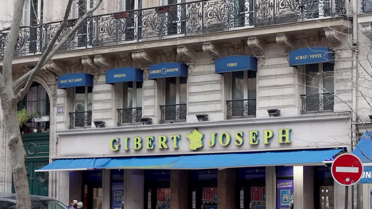 吉伯特·约瑟夫书店，巴黎圣米歇尔大道34号视频下载