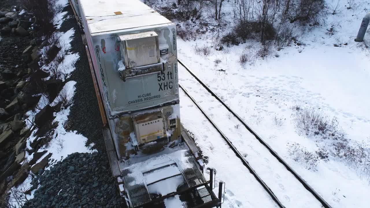 货运列车南行视频素材