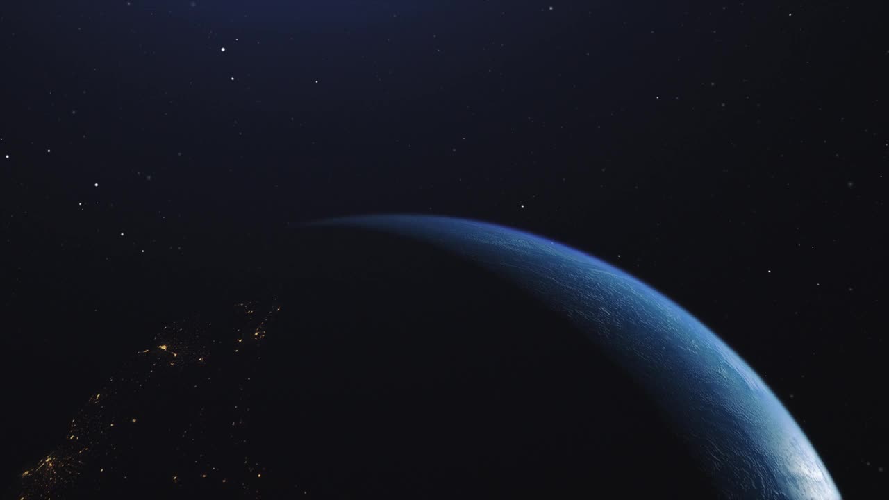 在地球上投下阴影的CG动画视频素材