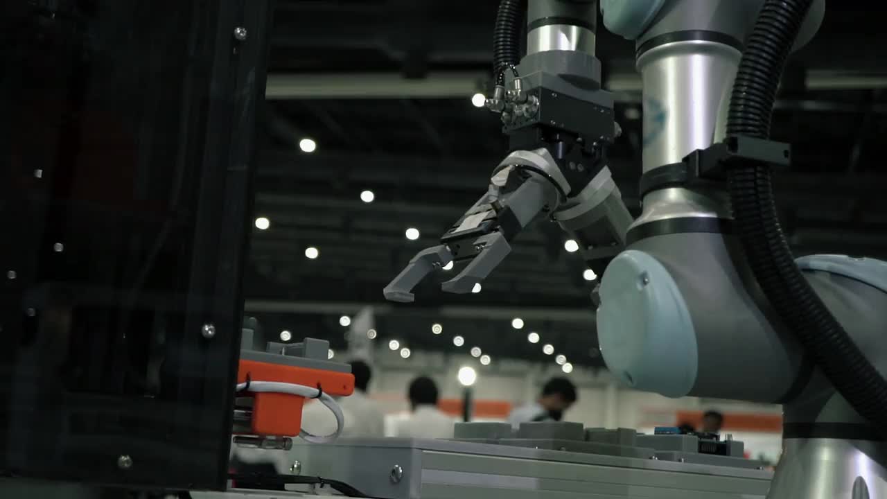 机器人工厂。视频素材