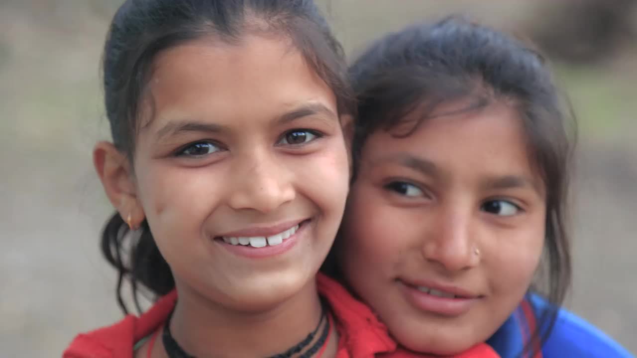 印度农村的女孩视频素材