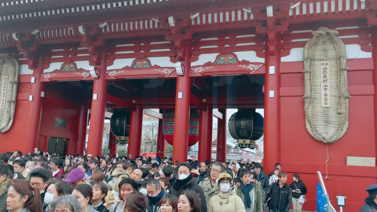 浅草神社和东京天空树视频素材